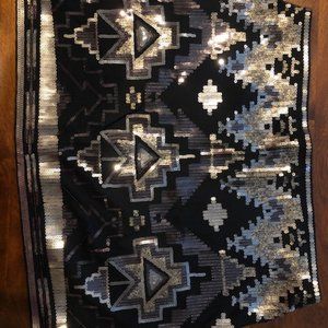 Express Black Sequin Skirt - Small